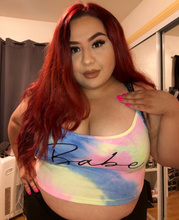 Load image into Gallery viewer, Babe Tie Dye Cami Crop