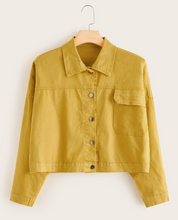 Load image into Gallery viewer, Yellow Denim Jacket