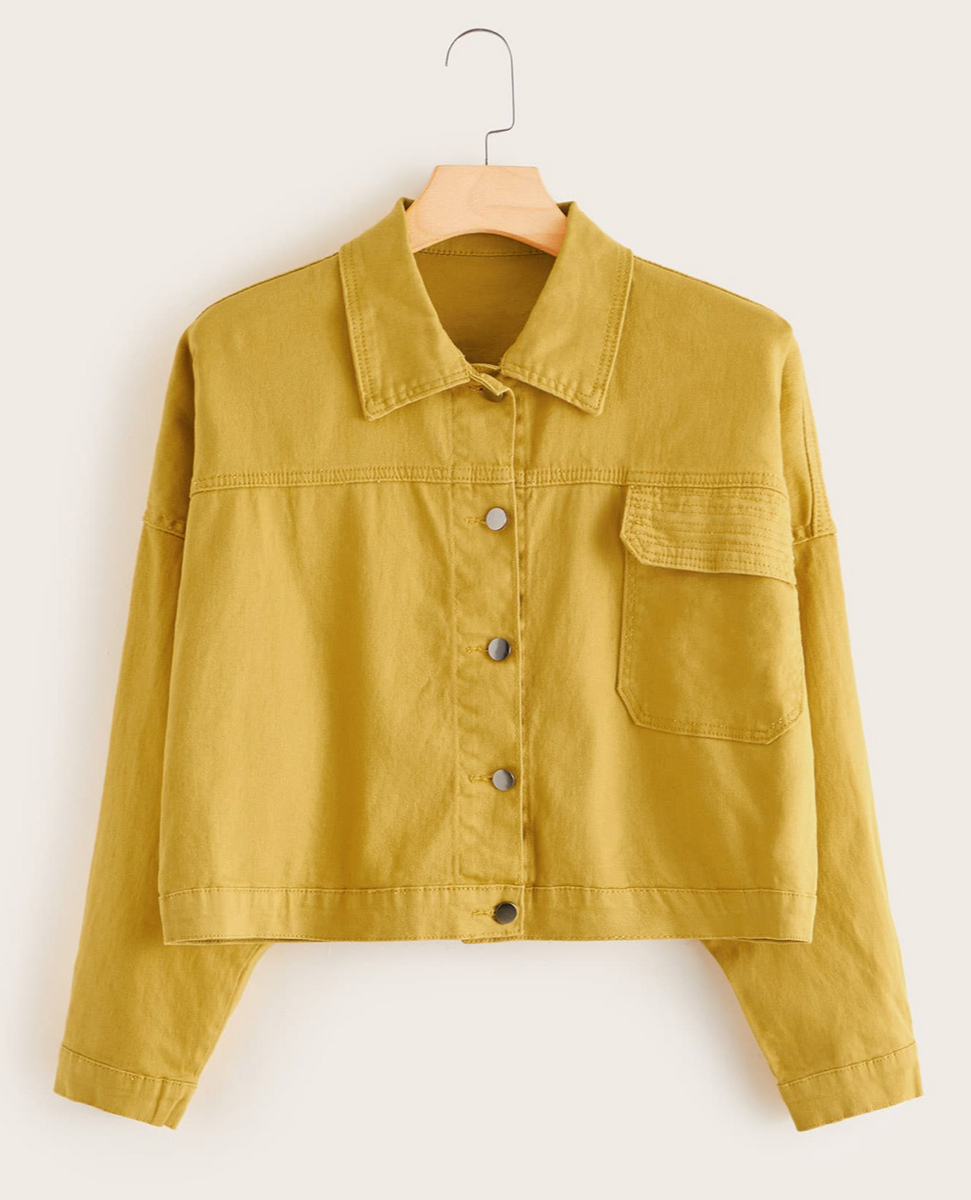 Yellow Denim Jacket – One of a Kind Curves
