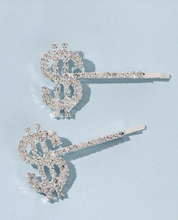 Load image into Gallery viewer, Rhinestone Dollar Sign Clips