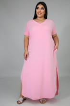 Load image into Gallery viewer, Pink T-Shirt Dress
