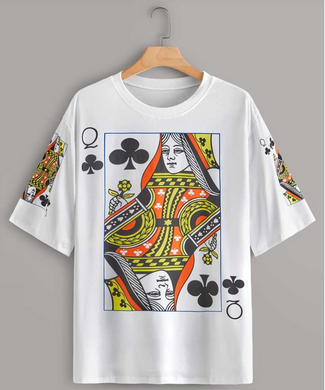 Queen of Clubs Oversized Tee