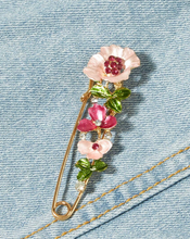 Load image into Gallery viewer, Pink Floral Brooch