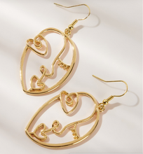 Load image into Gallery viewer, Face Drop Earrings