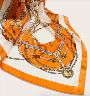 Orange Chain Scarf