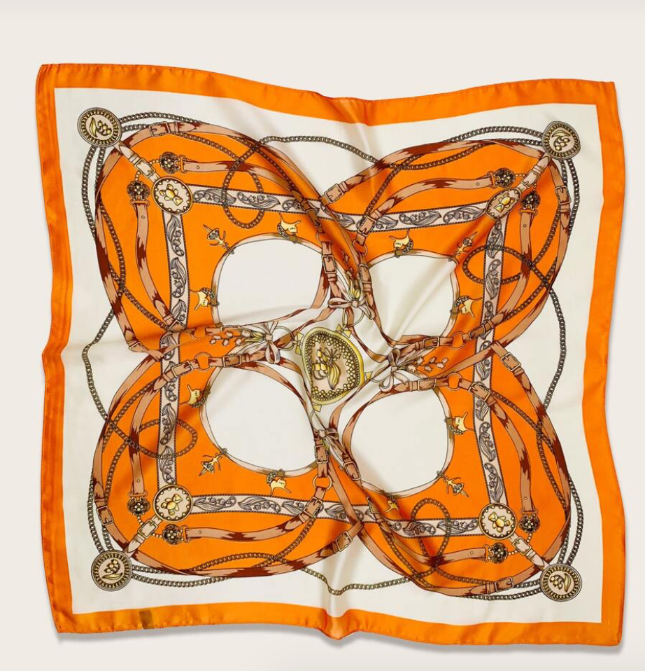 Orange Chain Scarf – One of a Kind Curves