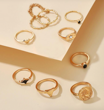 Load image into Gallery viewer, 8pcs Geometric Ring Set
