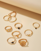 Load image into Gallery viewer, 8pcs Geometric Ring Set