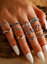 Load image into Gallery viewer, 12 PC Rihanna Ring Set
