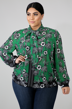 Load image into Gallery viewer, Green Petunia Blouse