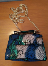 Load image into Gallery viewer, Multicolor Snakeskin Mini Satchel Bag